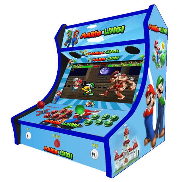 2 Player Bartop Arcade Machine - Mario and Luigi